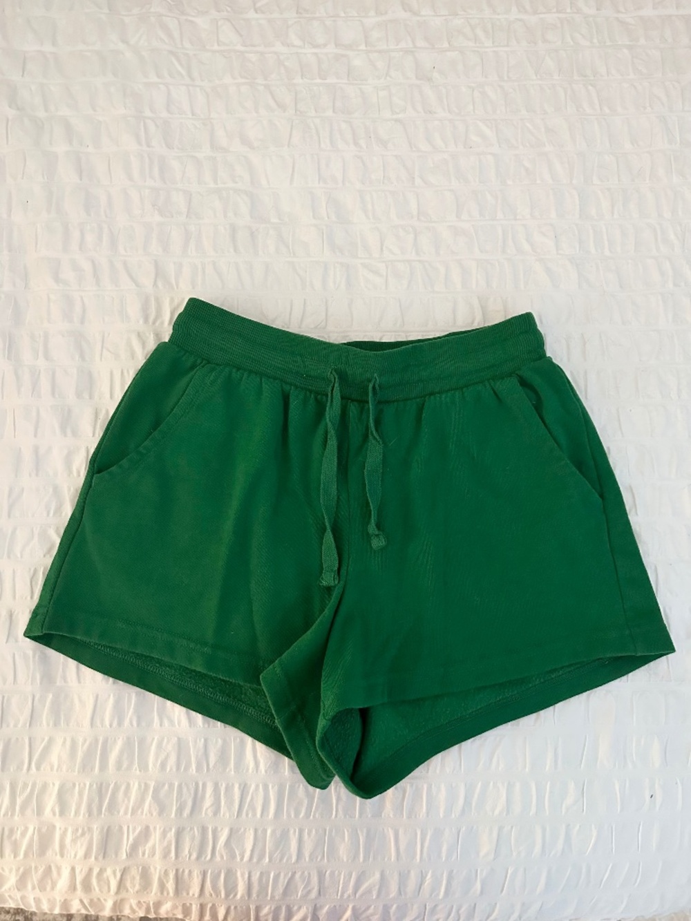 Colsie Green Fleece Drawstring Lounge Shorts
